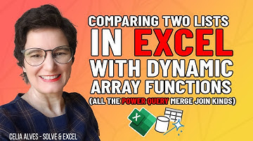Comparing Two Lists in Excel with Functions - all Power Query Merge Joins - T0033