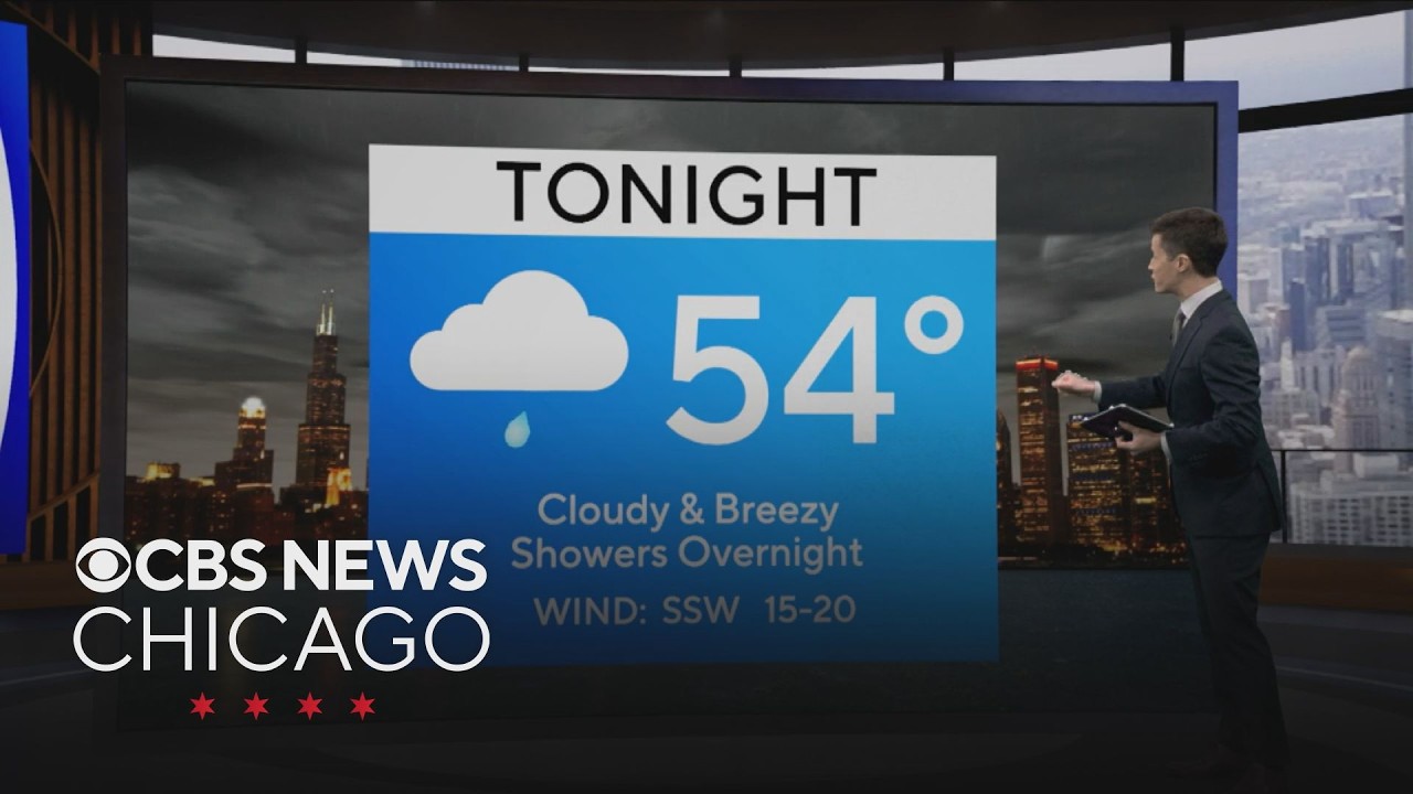 Cloudy and breezy, showers overnight in Chicago - YouTube