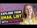 How To Grow Your Email List With Pinterest in 2021 - List Building with Free Pinterest Traffic