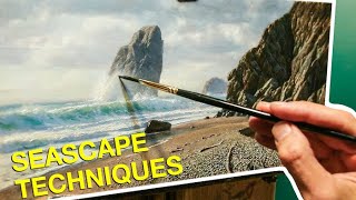 How to PAINT a Wild Coastal Scene IN OILS - DETAIL TECHNIQUES!