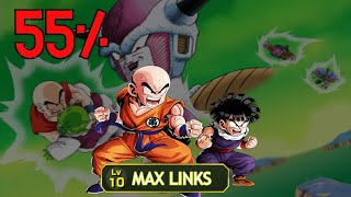 WONKY BUT STILL GOOD !!!!! LR AGL KRILLIN AND GOHAN 55% MAX LINKS SHOWCASE!!!