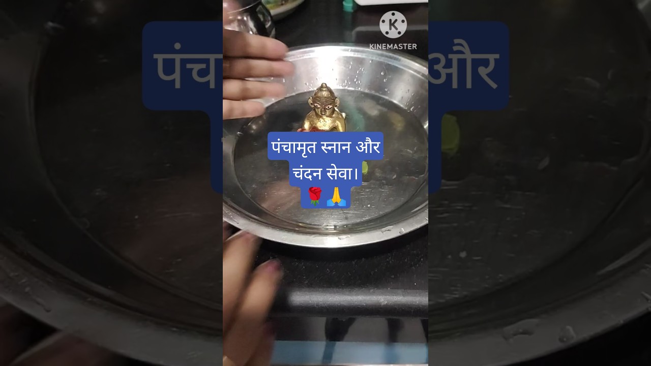 पंचामृत स्नान और चंदन सेवा#laddugopalseva#bhaktishorts...