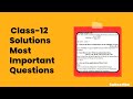 Solutions important questions🔥 2025#chemistry 2nd puc important questions with answer#chemisrty#exam