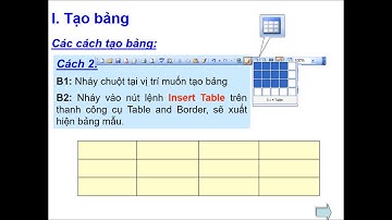 #01 - Hướng dẫn tạo bảng biểu trong Word 2003