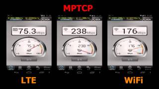 Demo for LTE and Wi-Fi Aggregation based on MPTCP