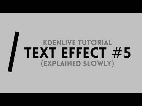 Kdenlive Tutorial (SLOW)