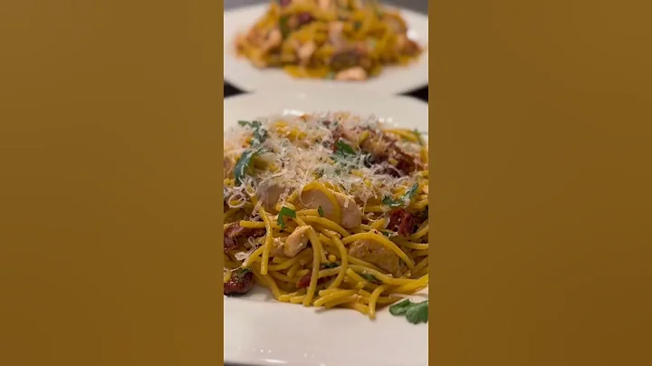 Healthy Lemon Salmon Spaghetti #shorts