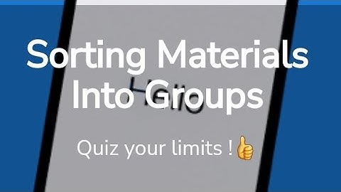 Sorting Materials Into Groups | Class 6 | Quiz #shorts #quizzes #class6