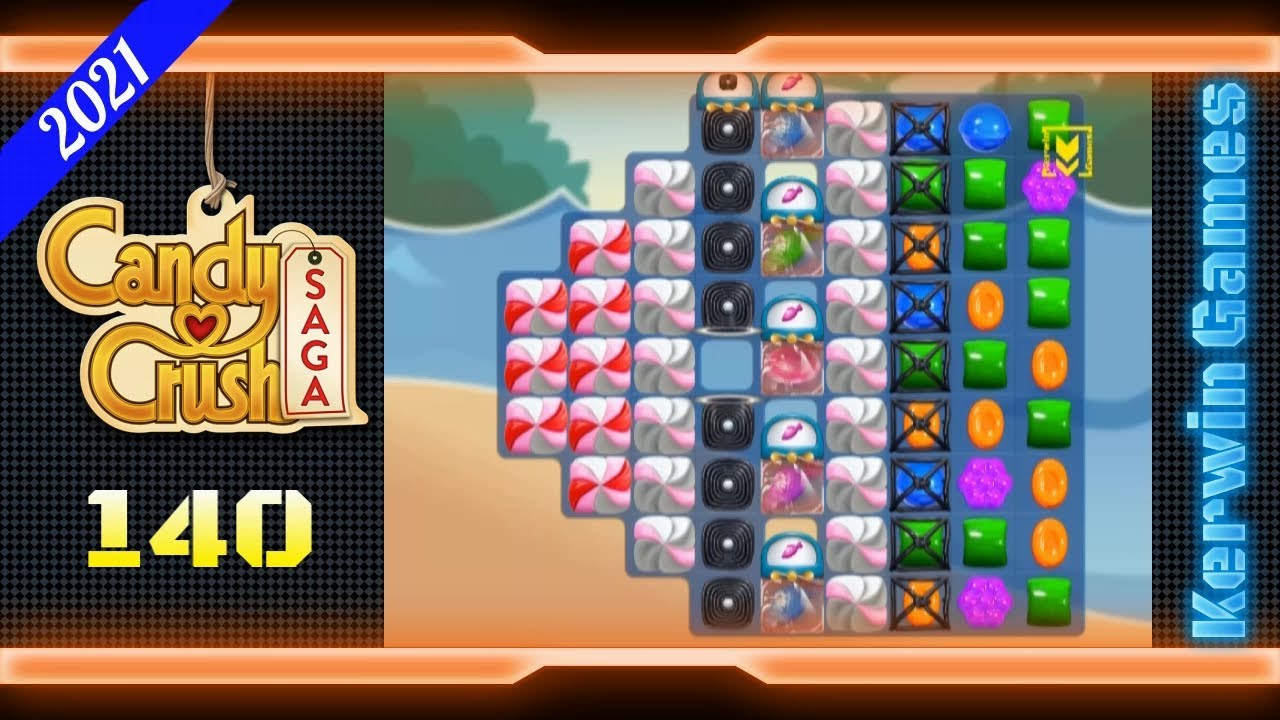 เกม sugar crush Update Candy Crush Saga Level 140 - Hard Level - No Boosters - 20 moves (2021)