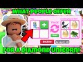 What People Trade For A Legendary Diamond Unicorn In Adopt Me! Trying To Get My Dream Pet!