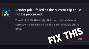 How to fix "clip could not be processed" or decoded correctly error in Davinci Resolve