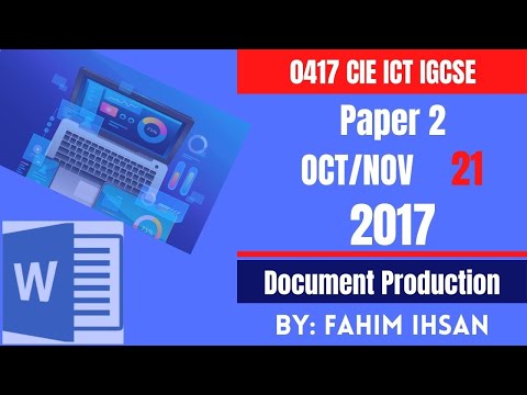 IGCSE ICT 0417/P21/2017