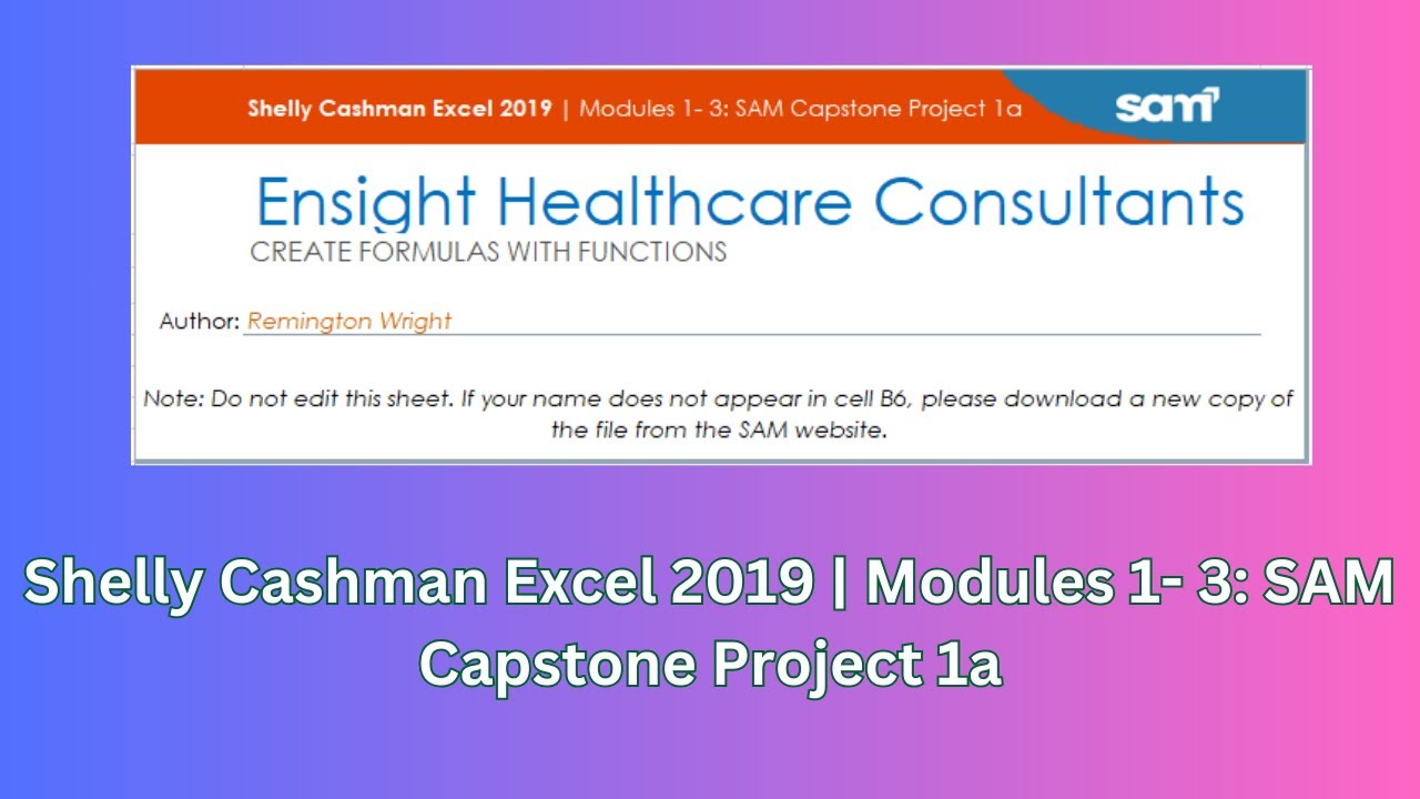 excel 1 3 sam capstone project