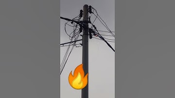 Insane!! Electric pole is on FIRE 😱🔥