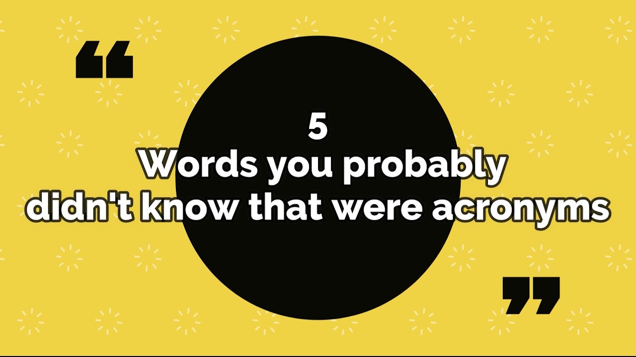 5 Words You Probably Didn T Know Were Acronyms Brainys Treat Shorts Youtube
