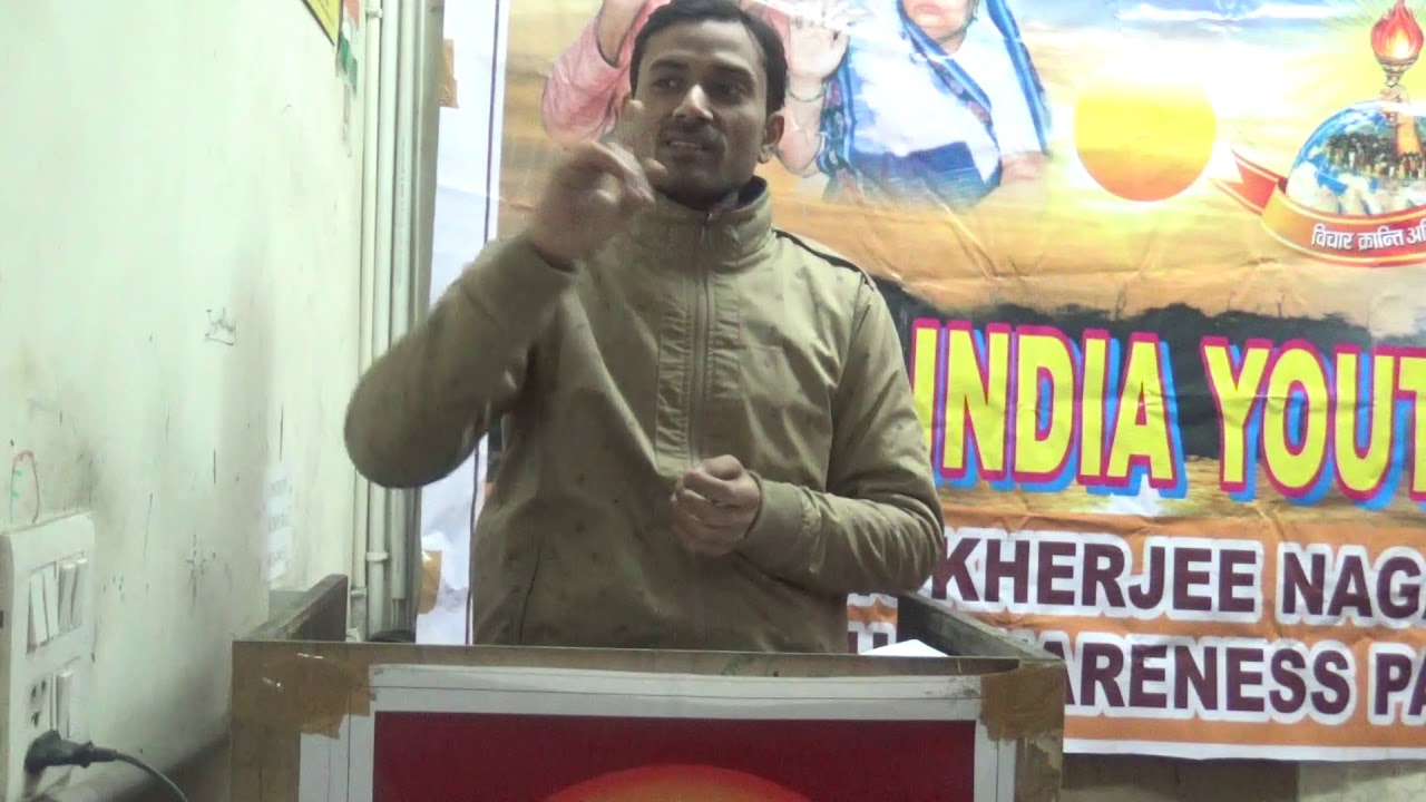 Ashutosh Pandey(representative) adressing diya delhi on 7/01/18