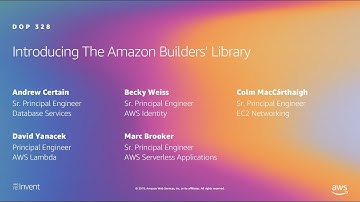 AWS re:Invent 2019: Introducing The Amazon Builders’ Library (DOP328)