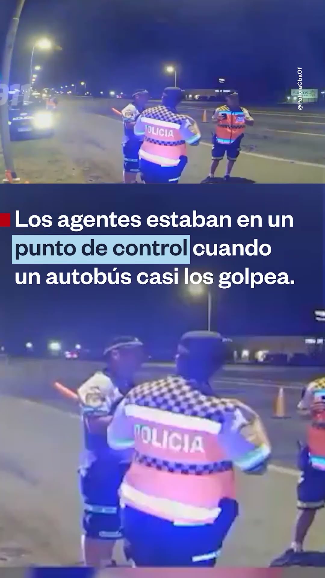 Policías se salvan de ser atropellados por un autobús | Noticias Telemundo