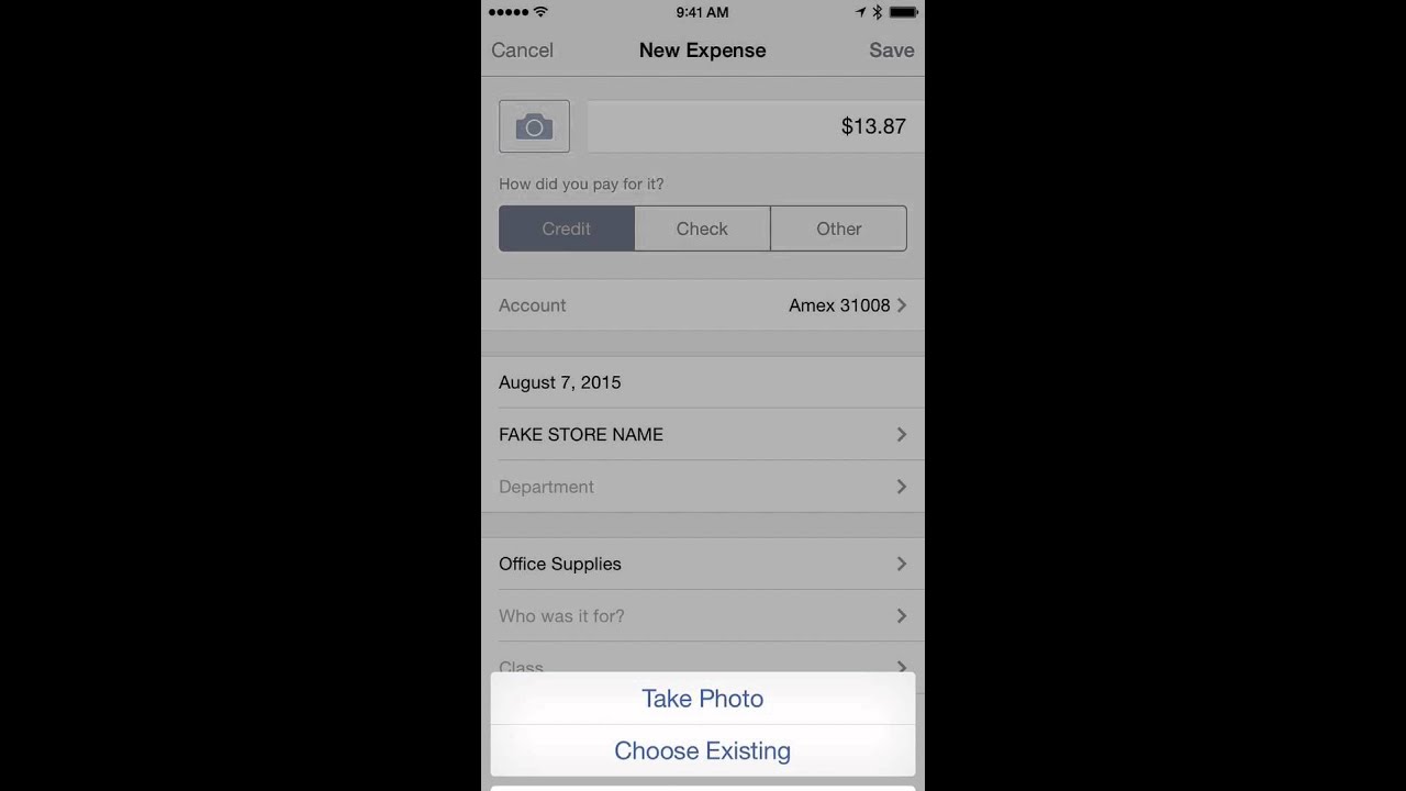 how to enter expense receipts in quickbooks online