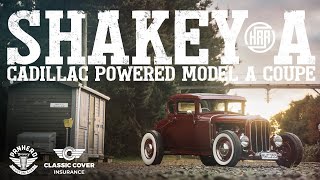 Shakey A! Awesome cadillac powered Ford Model A Coupe: Hot Rod Revue