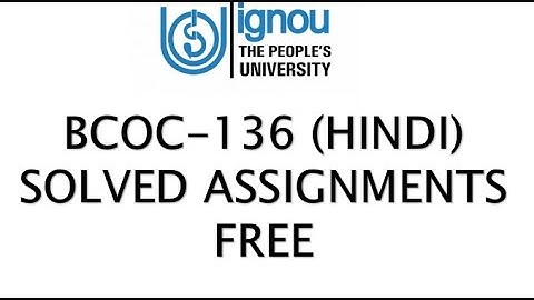 BCOC 136 Solved Assignment 2020-21 IGNOU | Income Tax Law & Practice | BCOMG 3rd Semester Assignment
