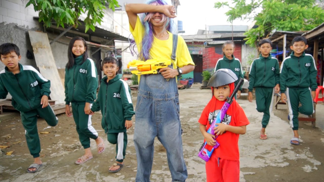 PARODI LUCU SQUID GAME SATU KAKI | BOCIL SIAPA YANG KENA TEMBAK | Princess Rara