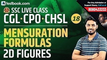 Mensuration Formulas : 2D Figures | SSC Live Class Day 18 for SSC CGL, CHSL & CPO | Sumit Sir