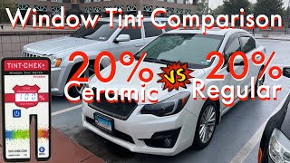 How it Looks to Have 20% Ceramic Window Tint | Side By Side Comparison **WITH TINT METER**