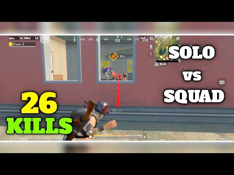 Solo vs Squad 😈 Full Gameplay | 26 KILLS 🔥| PUBG MOBILE LITE