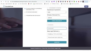Creating a NoodleTools Account
