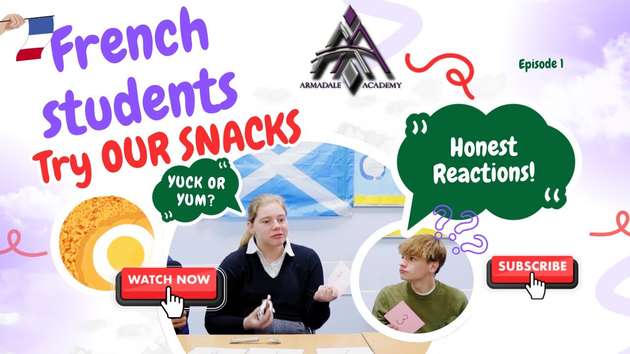 A visit from our French exchange partners from l’Institution Robin part 2: fun food tasting!