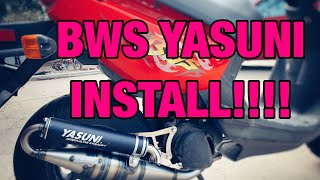 Installing a Yasuni exhaust on a Yamaha scooter