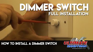 How to install a dimmer switch