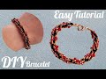 Crystal spiral bracelet/Simple and elegant bracelet/Easy jewelry making at home/Diy Beading