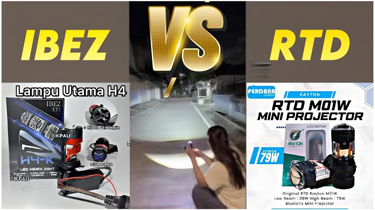 🔥WAR🔥 MINI PROJECTOR H4 ‼️ IBEZ XT1 VS RTD M01W H4 LED PROJECTOR #ibez #rtd 