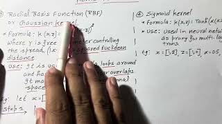 Lec-39 RBF Kernel & Sigmoid Kernel: Formula, use, examples | Machine Learning | R K Classes |