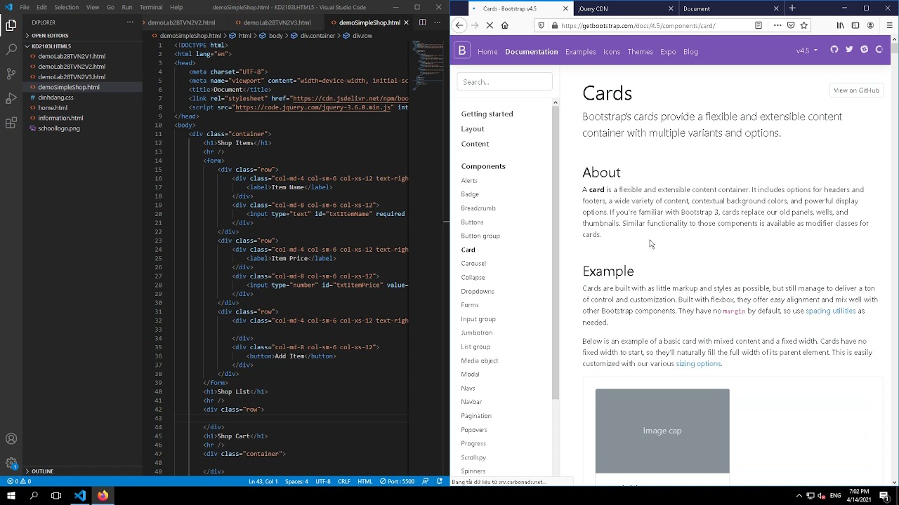 สี ใน html  2022  Demo HTML: Ứng dụng shop cơ bản với HTML5, Bootstrap 4 và jQuery 3
