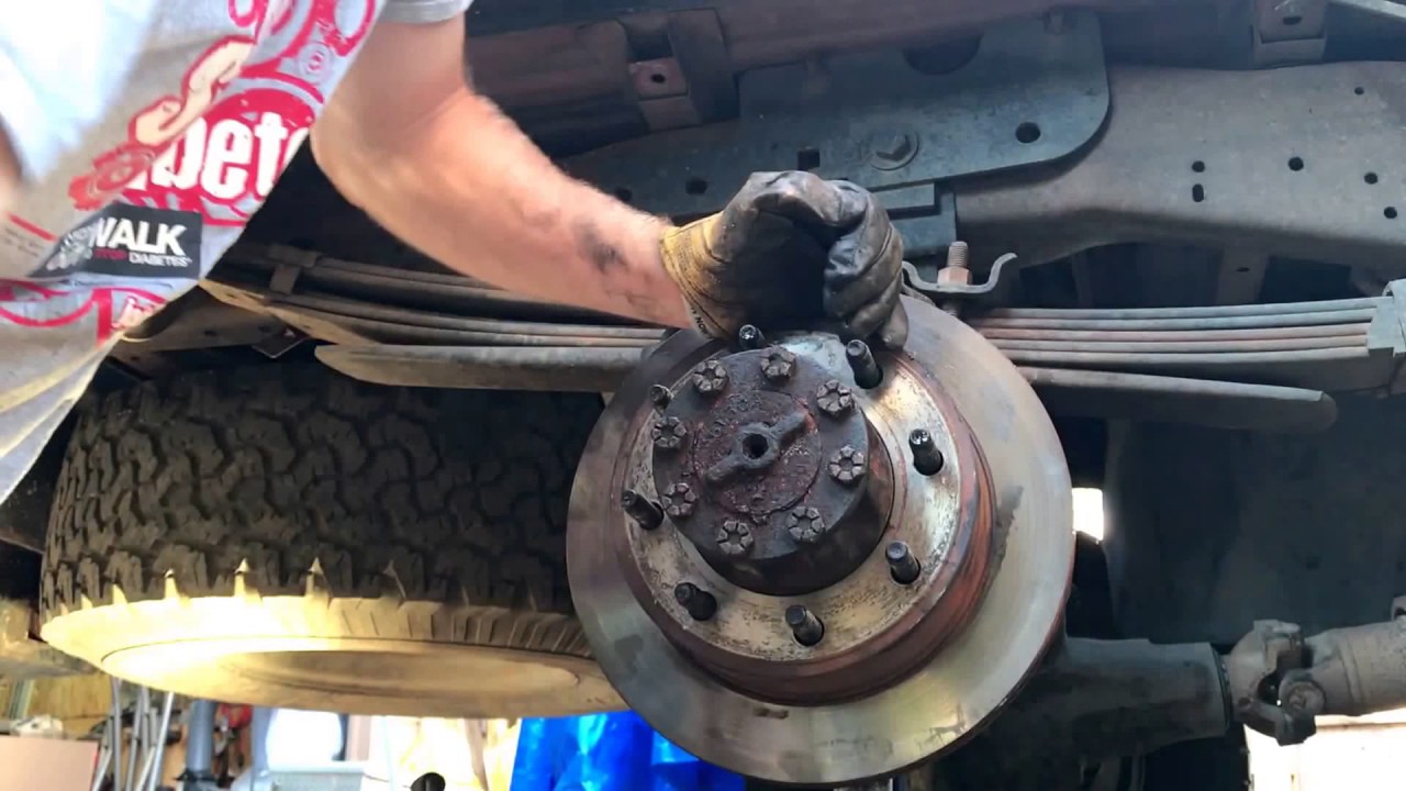 1999 F350 Parking Brake Repair Part 3, Hub and Rotor Reassembly YouTube