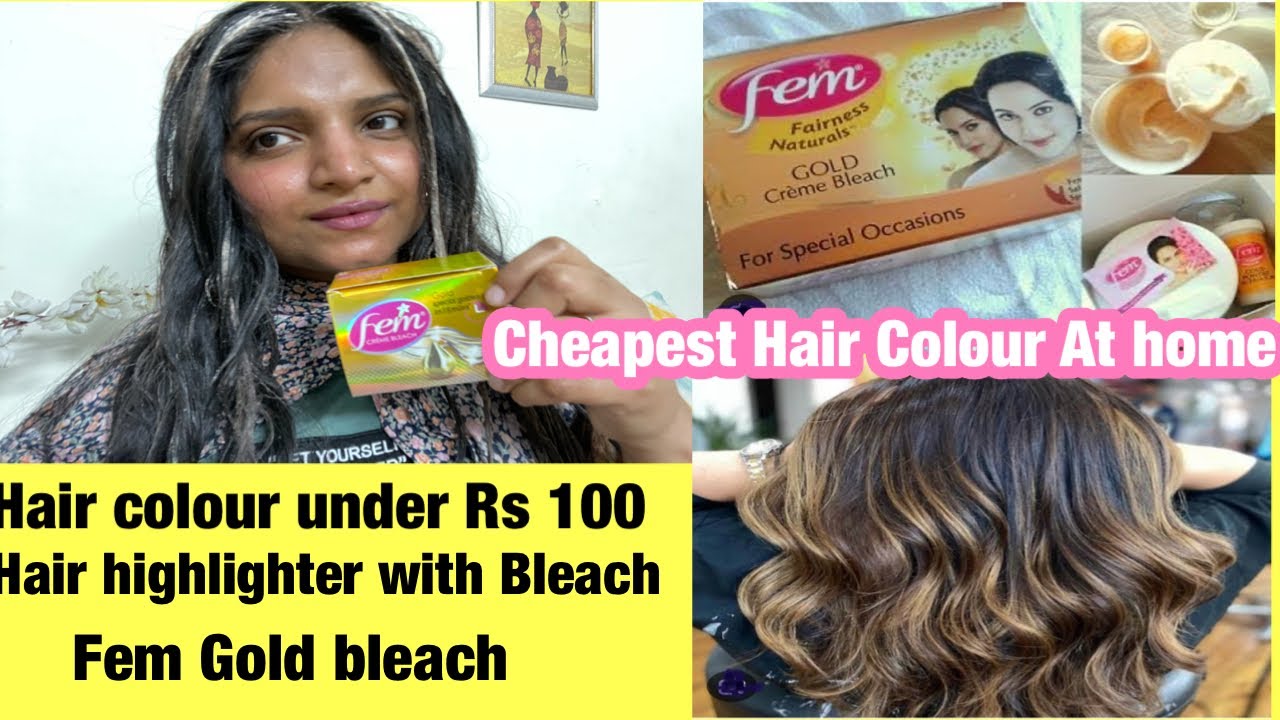 Fem Saffron Creme Bleach  in hair colour to Apply At Home  YouTube