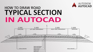 How to Draw Typical Section of Road in AutoCad in URDU/HINDI