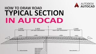 How to Draw Typical Section of Road in AutoCad in URDU/HINDI screenshot 5