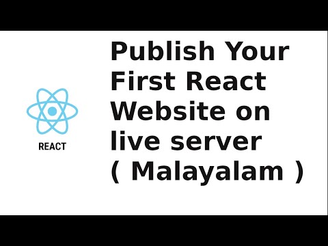 Publish Your First React Website on live server ( Malayalam )