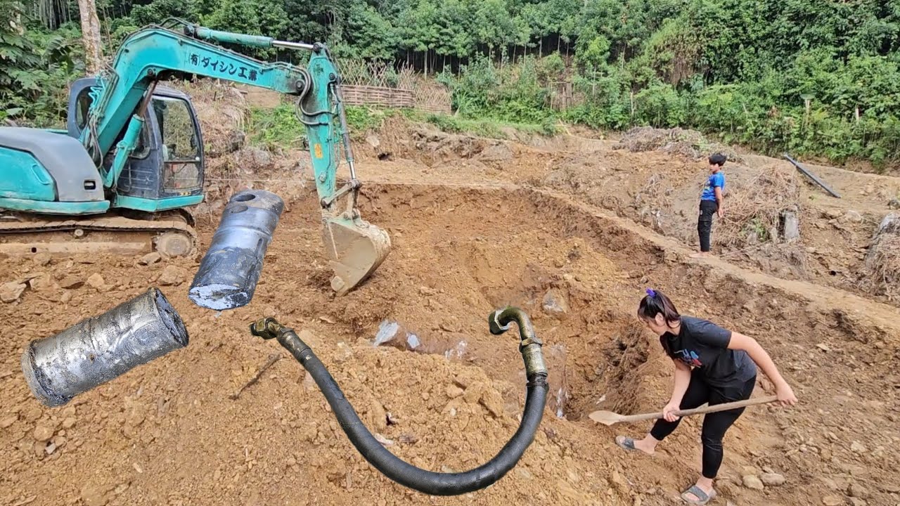 The excavator broke its rod and exploded its oil line while the orphan ...