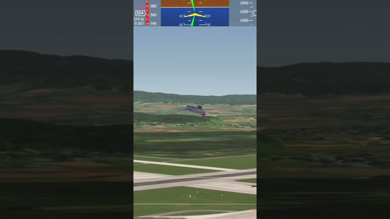 British Airways Boeing 737 flying upside down stunt over Zurich Airport ...
