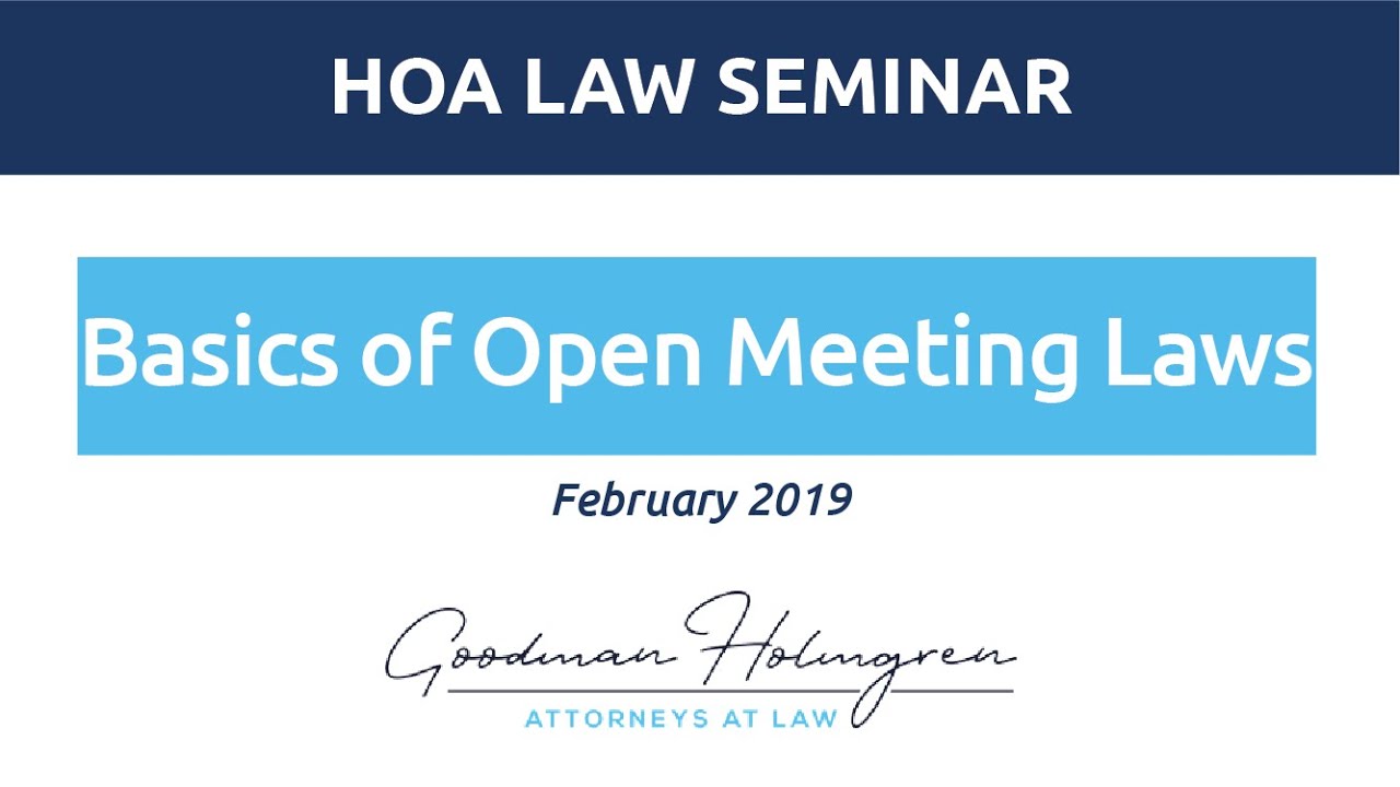Open Meeting Laws The Basics YouTube Open Meeting Laws The Basics YouTube