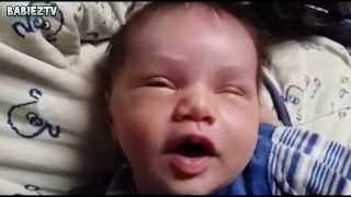 Cute Babies Making Funny Face Gestures While Dreaming