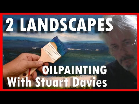 Two Landscapes - Oil painting with Stuart Davies