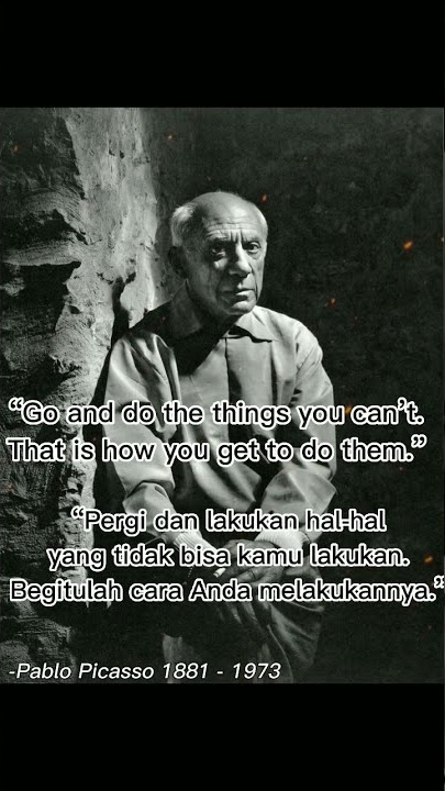Best Quote Motivasi || Pablo Picasso || Pelukis revolusioner #shorts