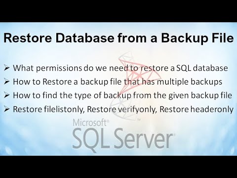 How to Restore a Database in SQL Server || Permission required to restore a DB || SQL DBA