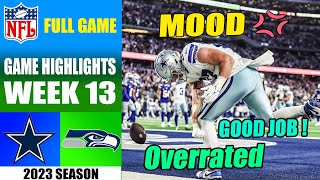 Dallas Cowboys vs Seattle Seahawks [FULL GAME] WEEK 13 | NFL Highlights 2023